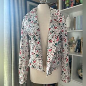 GAP Floral Women's Blazer - White, Red and Green